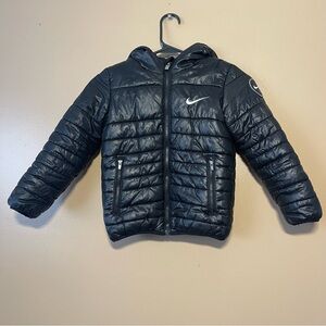 Nike Kids Black Puffer Jacket 5 Medium